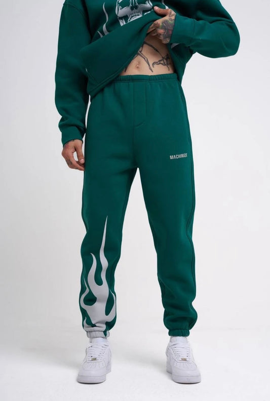 Flame Printed Jogger with Elastic Cuffs